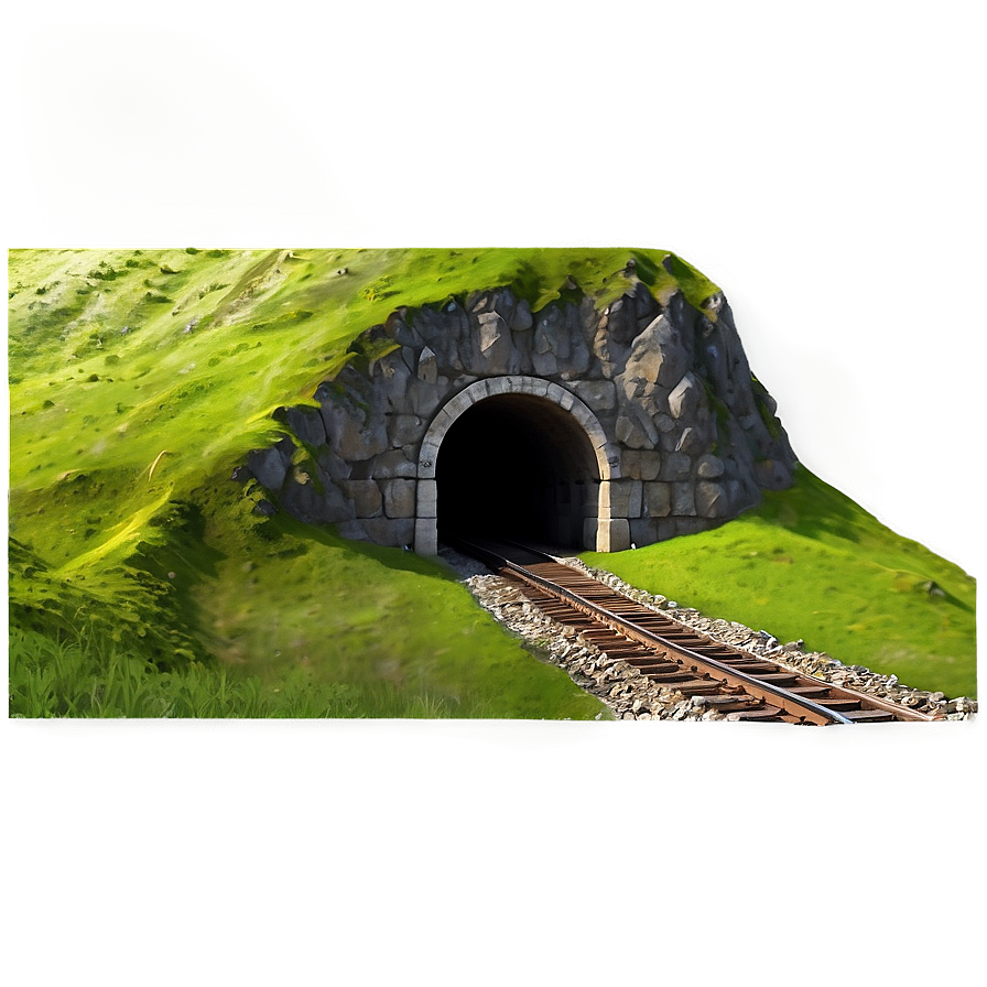 Railroad Tunnel Through Mountain Png Mfk63 PNG