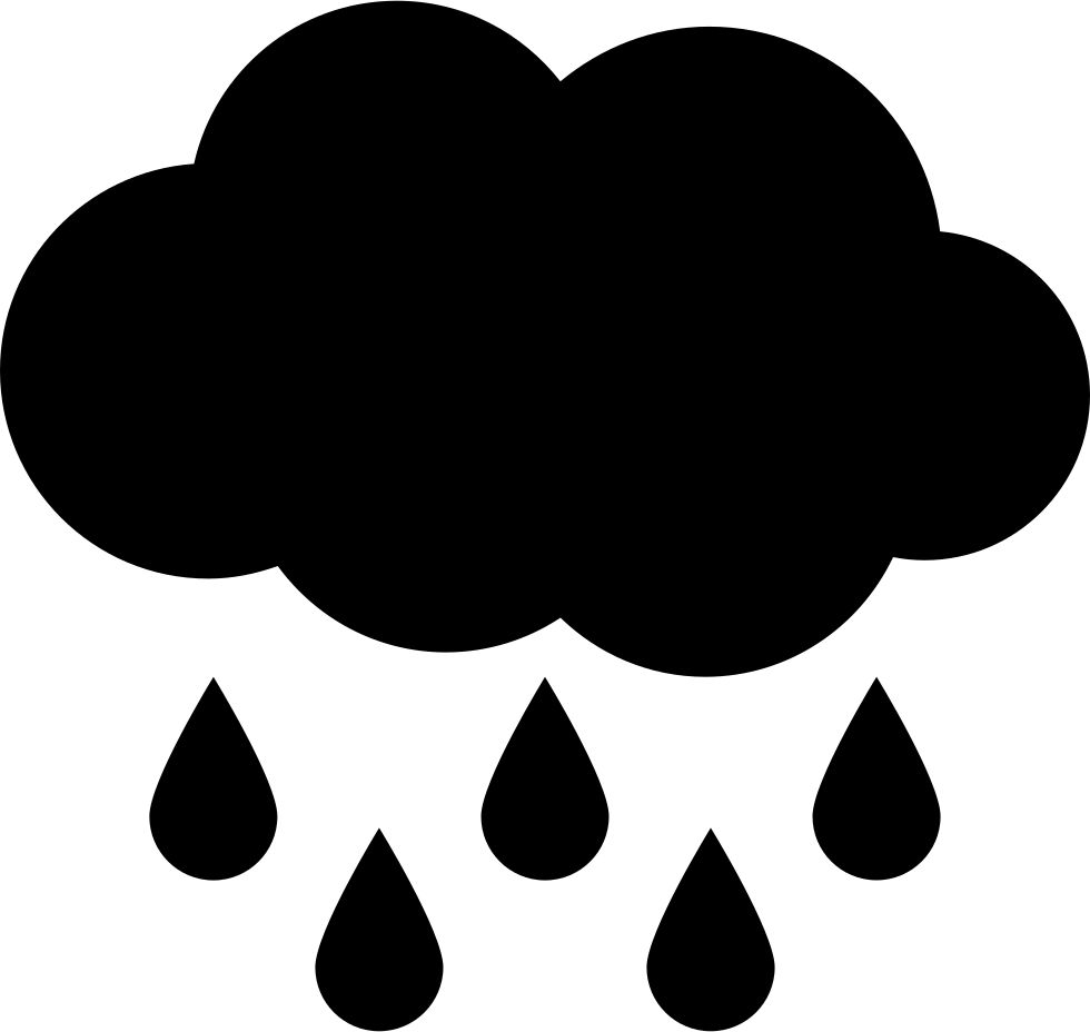 Rain Cloud Icon Silhouette PNG