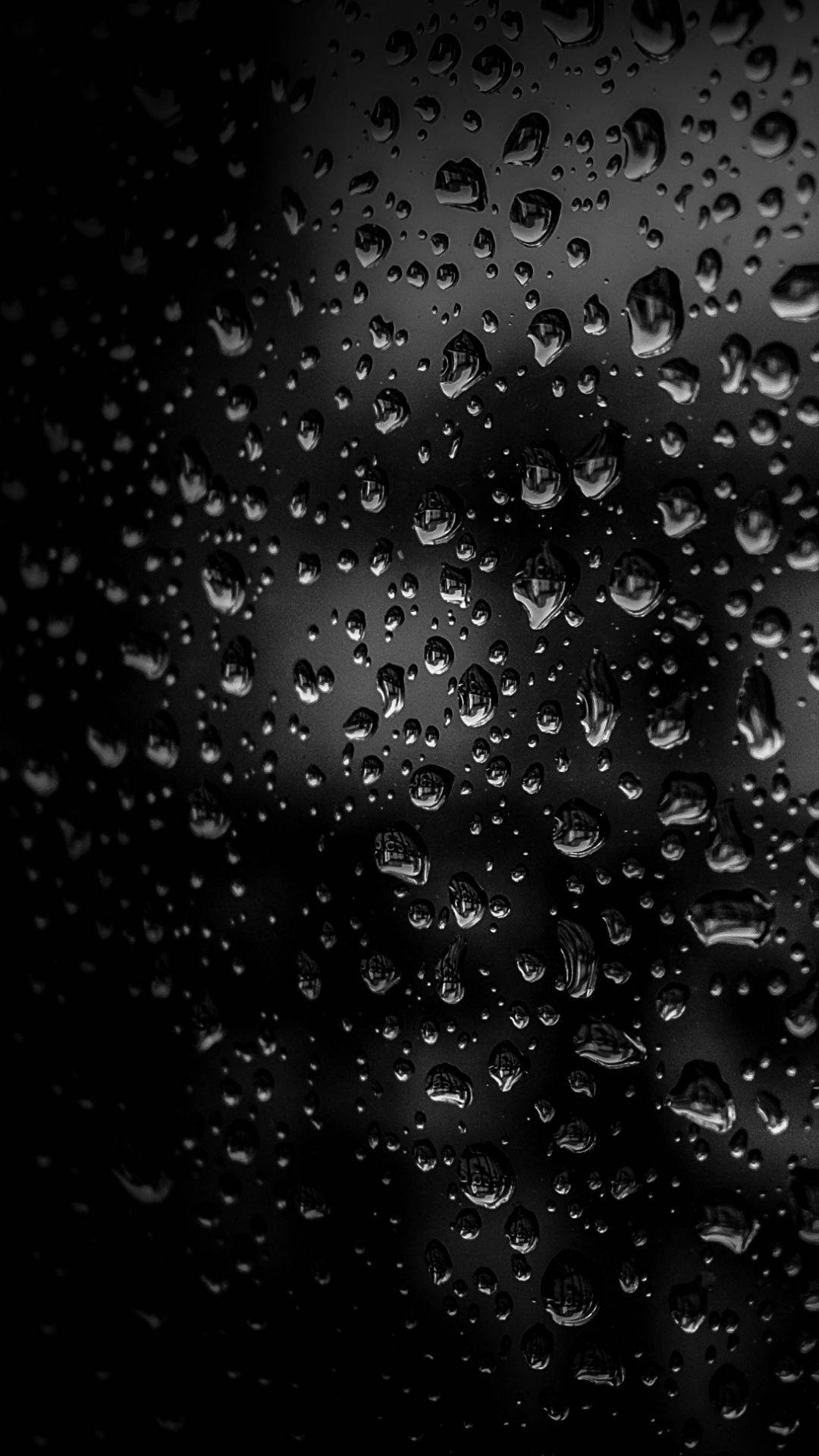 Rain Droplets iPhone Dark Wallpaper