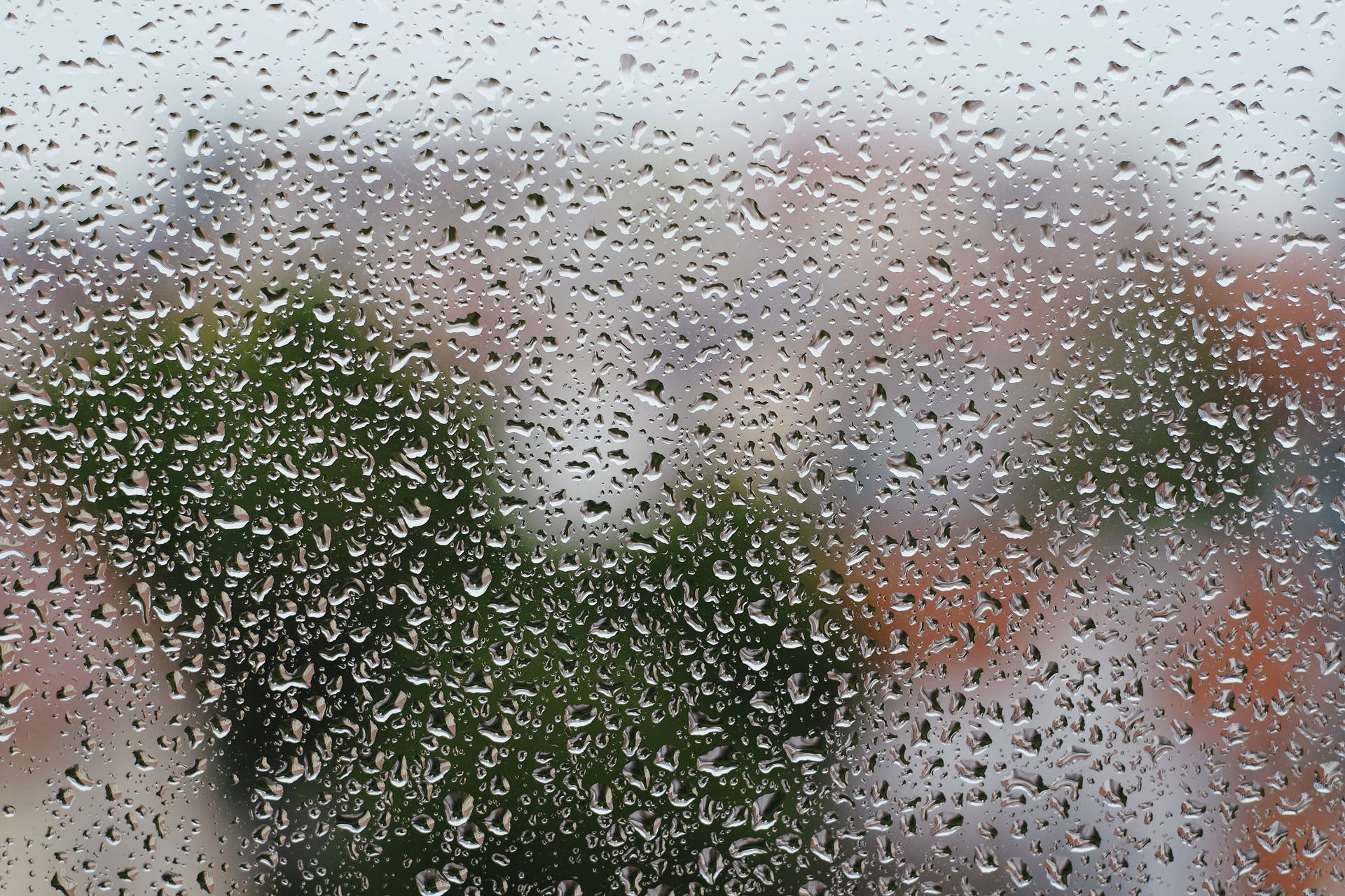 View of the world through a Raindrop Wallpaper