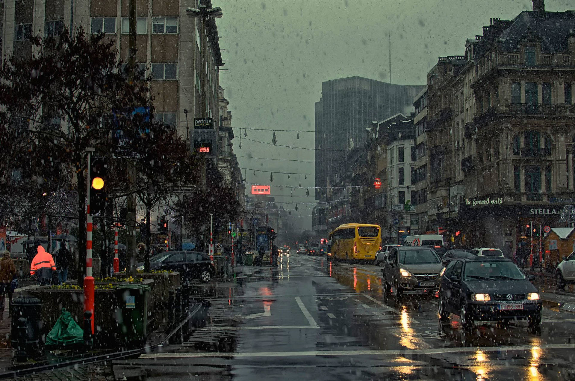 Rain In City Hd Wallpaper. I Hd Image