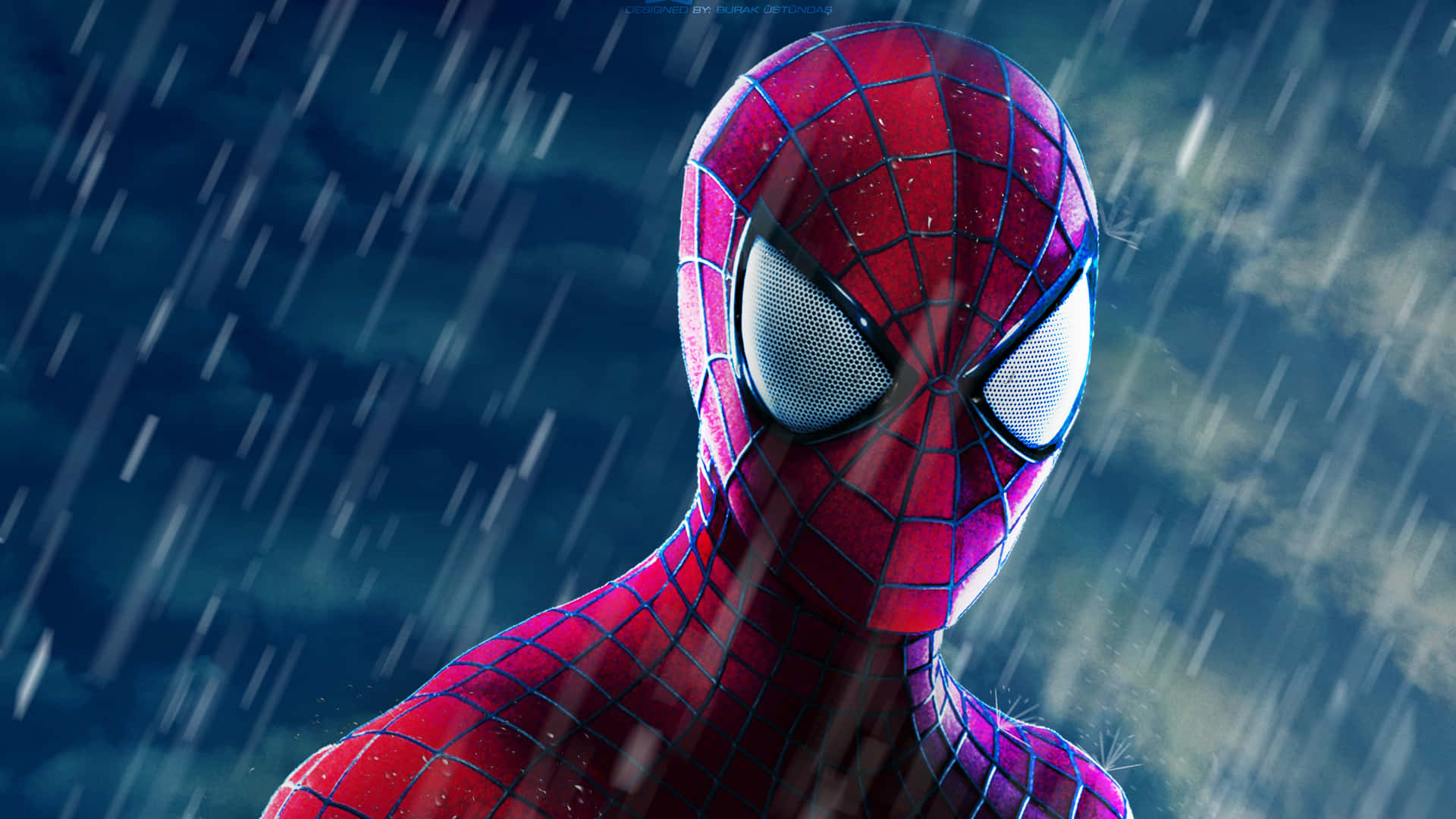 Lluviasobre La Imagen De Perfil De Spider-man Fondo de pantalla
