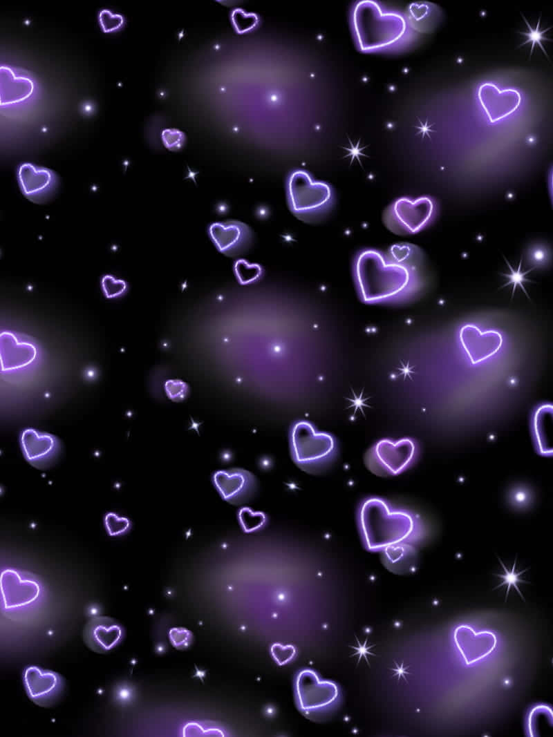 Rain Purple Heart PFP Wallpaper