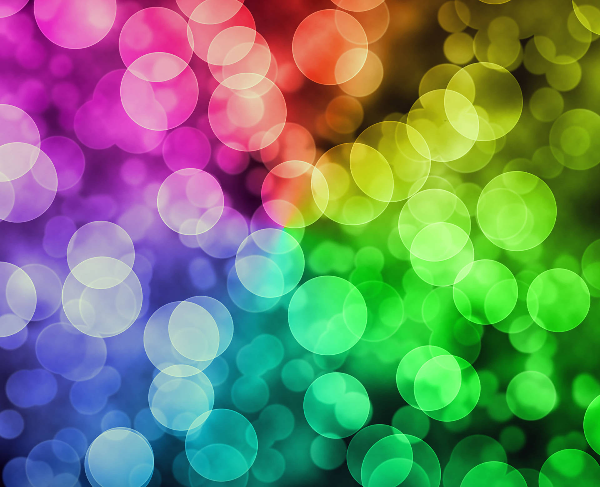 Rainbow Aesthetic Bokeh Lights Wallpaper