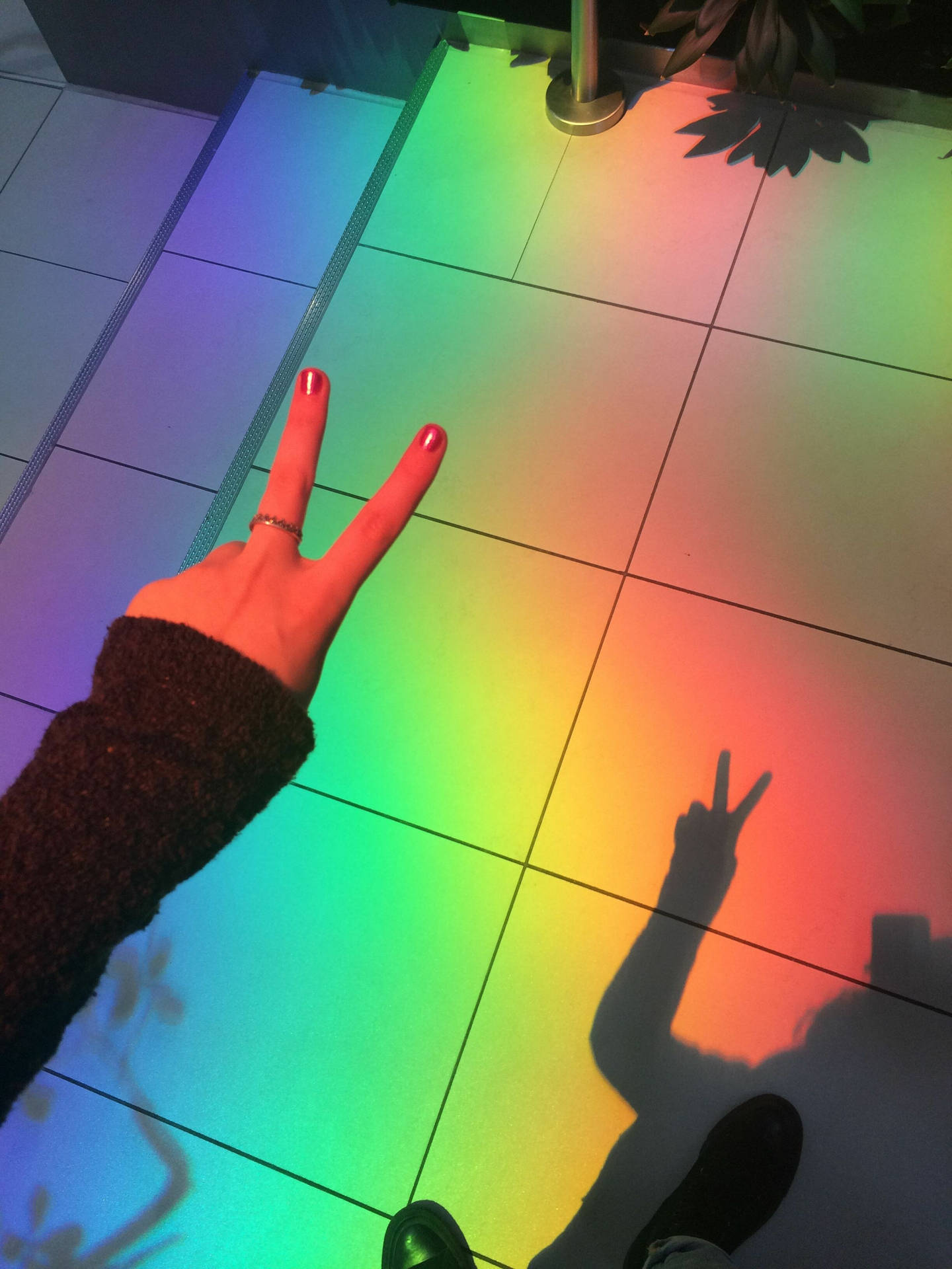 Rainbow Aesthetic Peace Sign