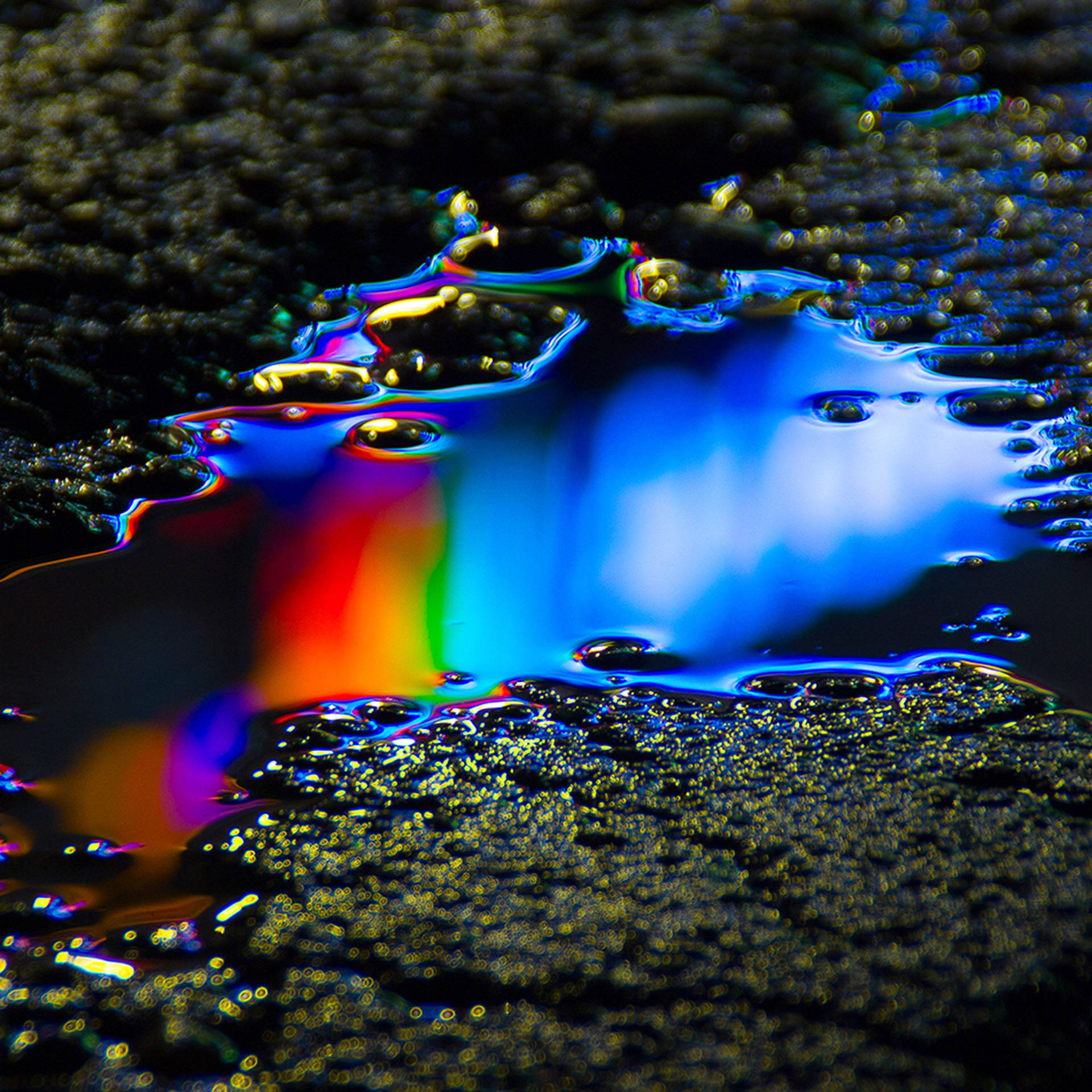 Rainbow Aesthetic Puddle Wallpaper