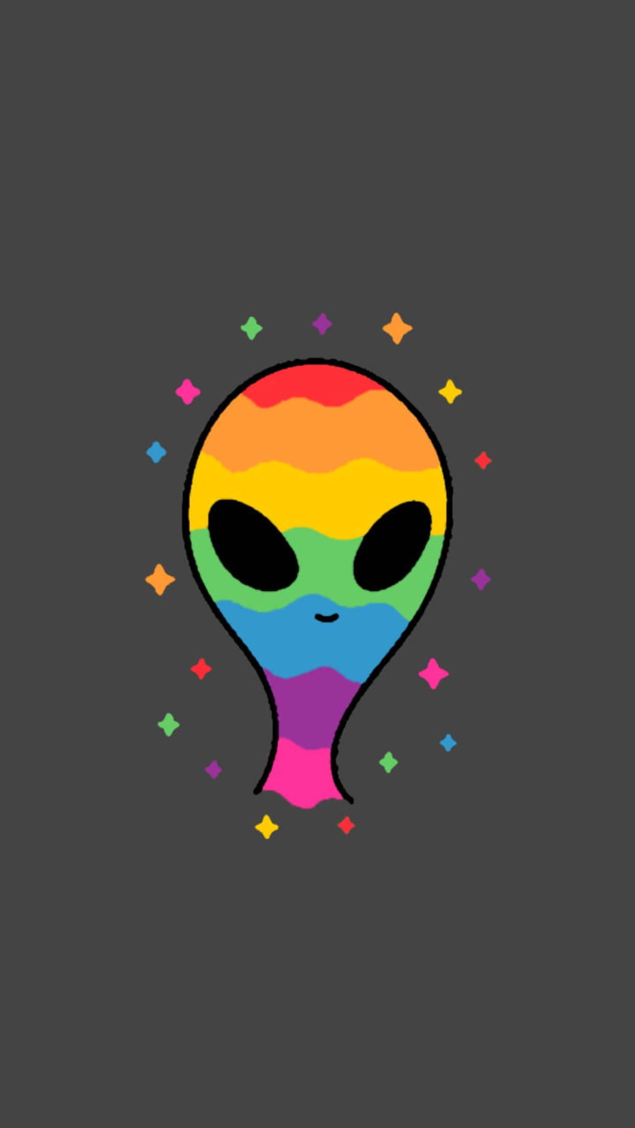 Rainbow Alien Lgbt Phone Wallpaper