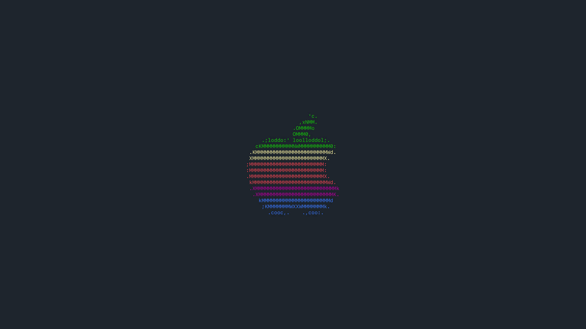Rainbow Apple Logo Computer Lock Screen Picture