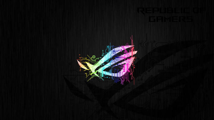 Rainbow Asus Rog Logo Wallpaper