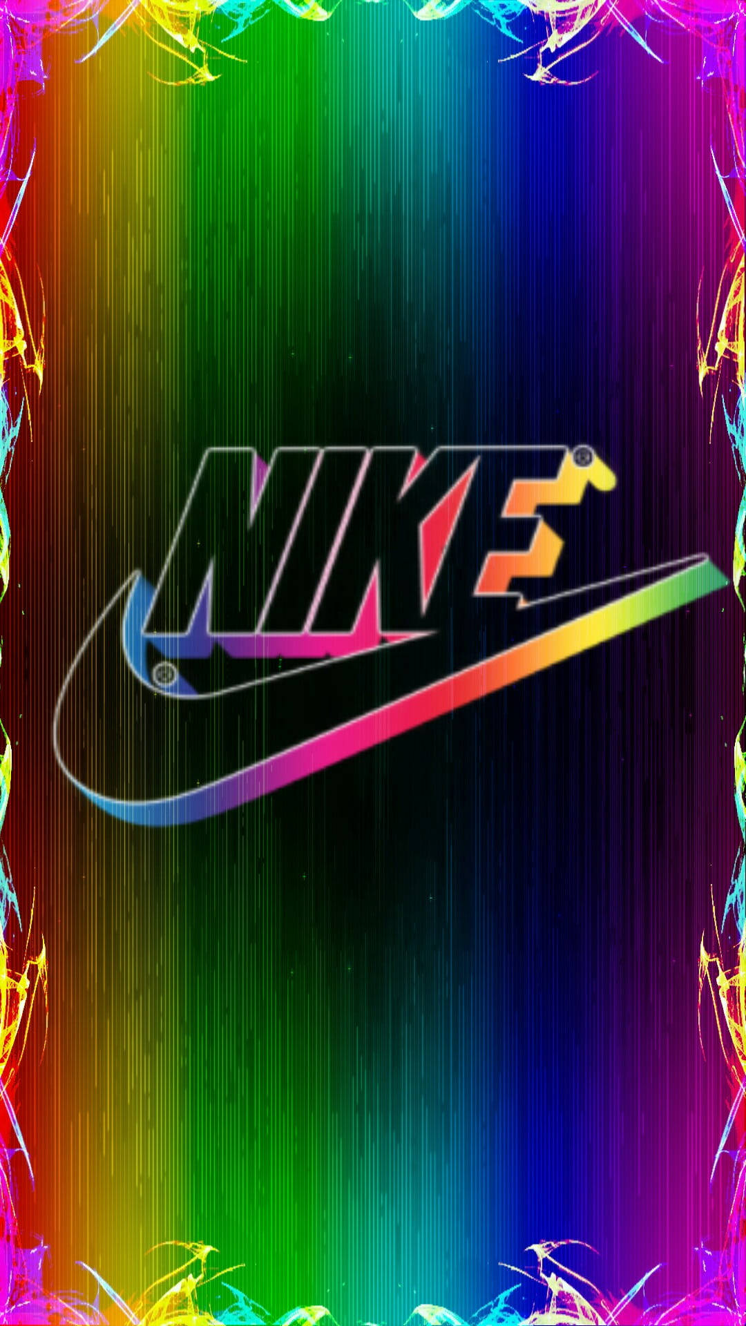 Rainbow Background Nike Iphone