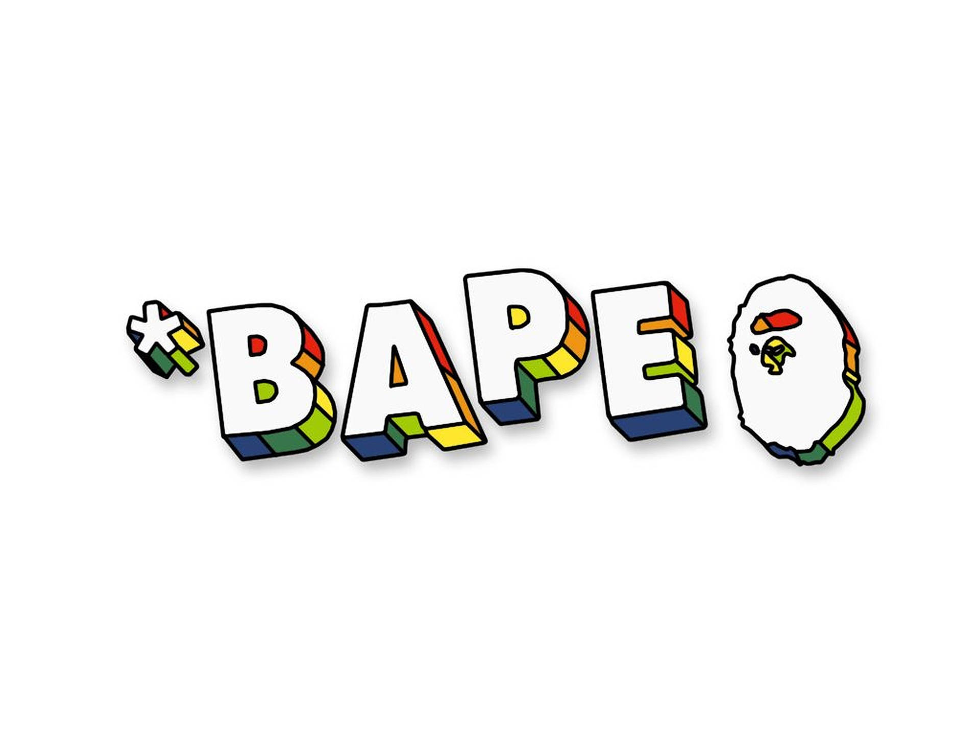 Rainbow BAPE Logo Wallpaper