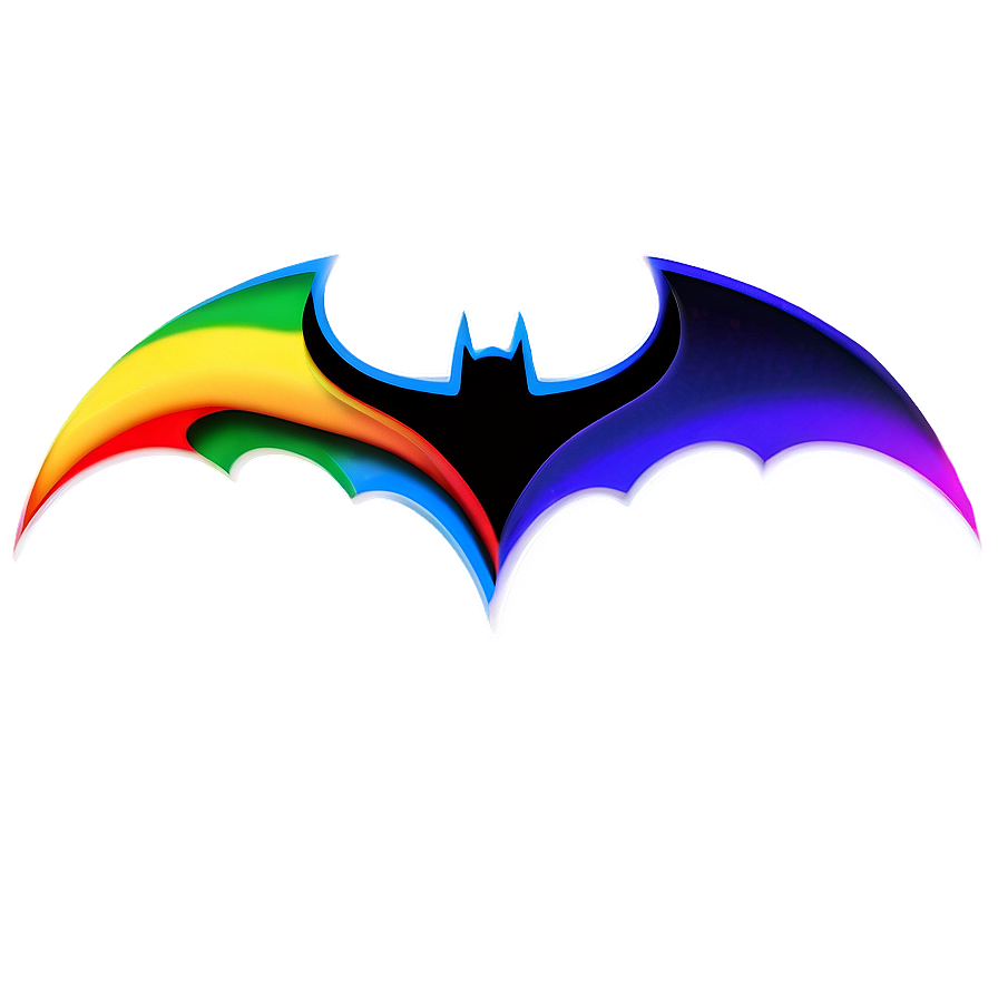 Rainbow Batman Logo Png 05042024 PNG
