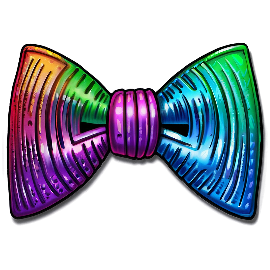 Rainbow Bow Tie Art Png Jru3 PNG