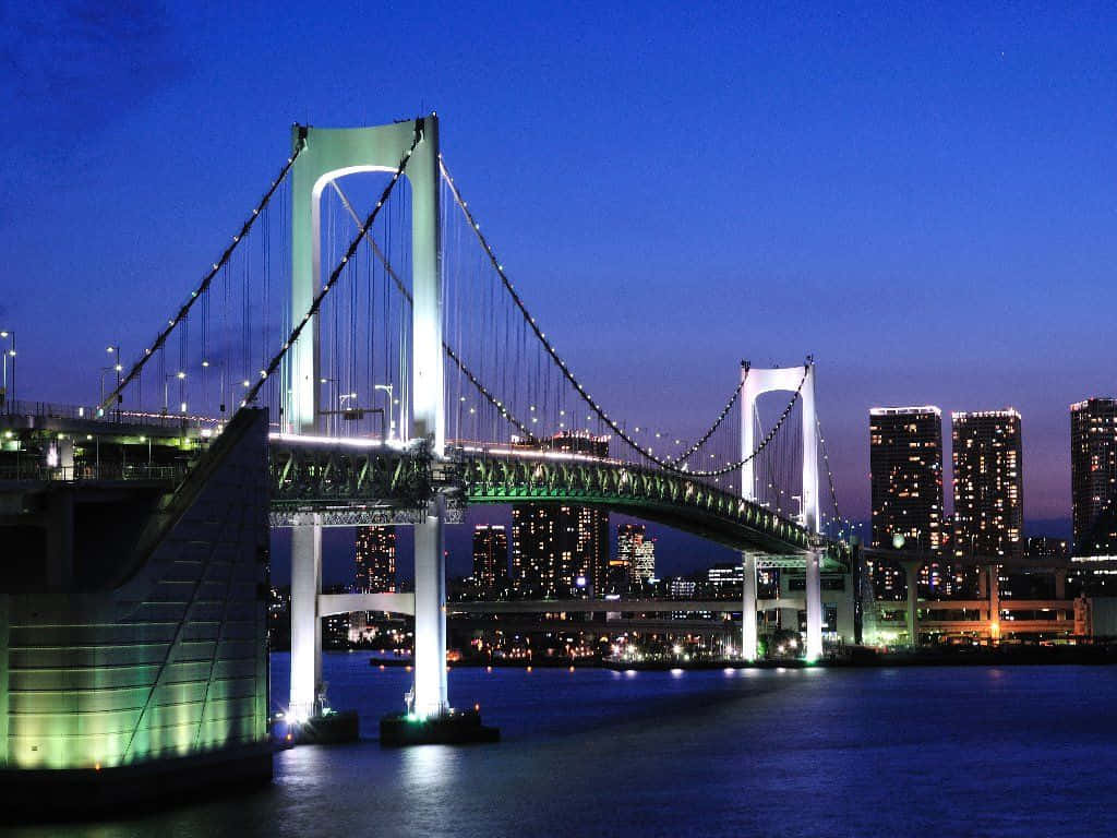 Majestic Rainbow Bridge in Japan