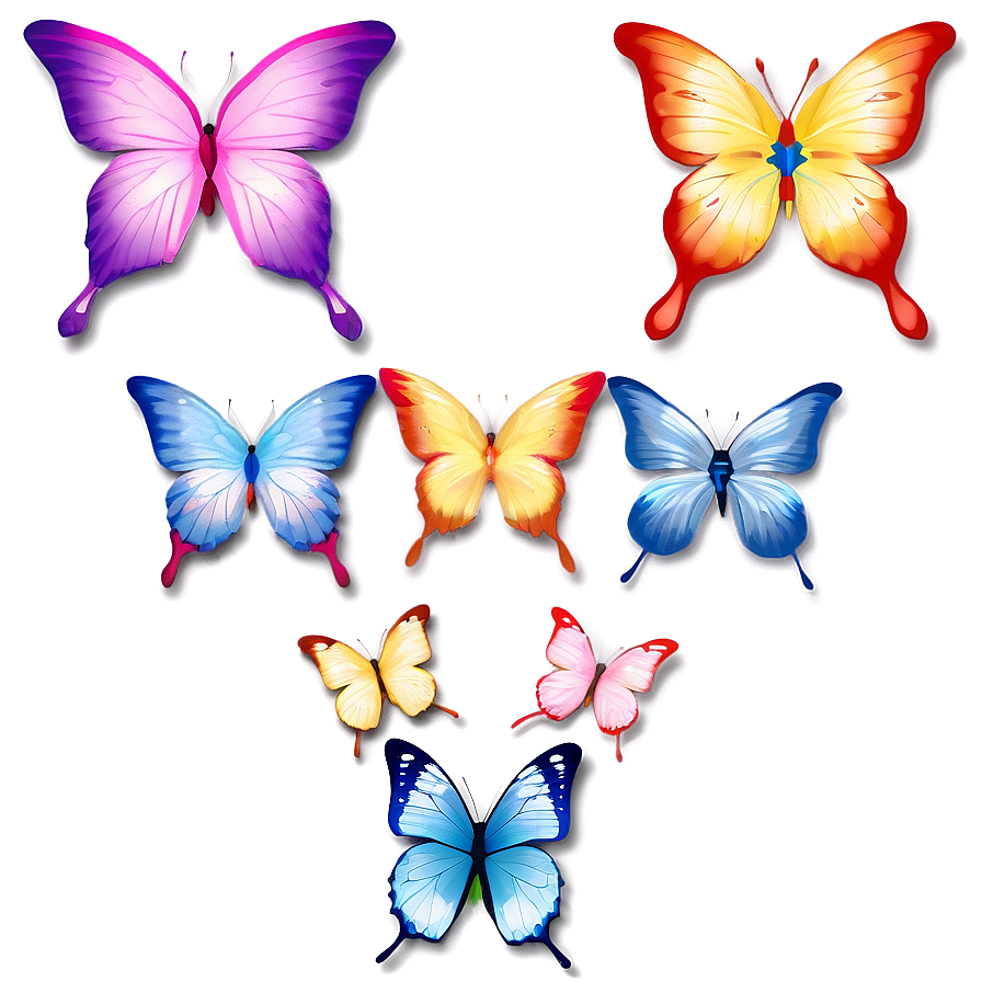 Download Rainbow Butterflies Png 63