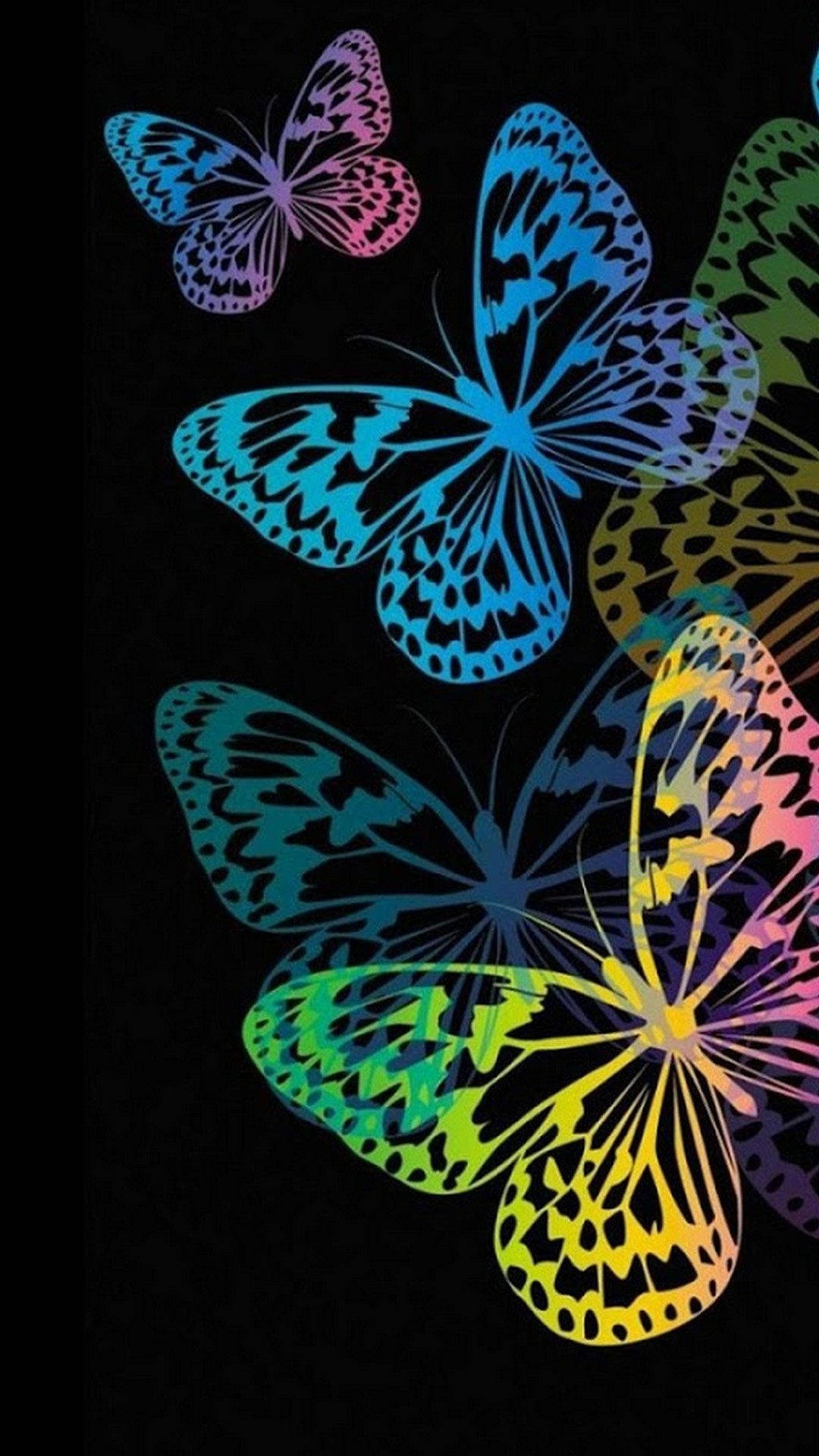 Rainbow Butterfly Aesthetic Wallpaper
