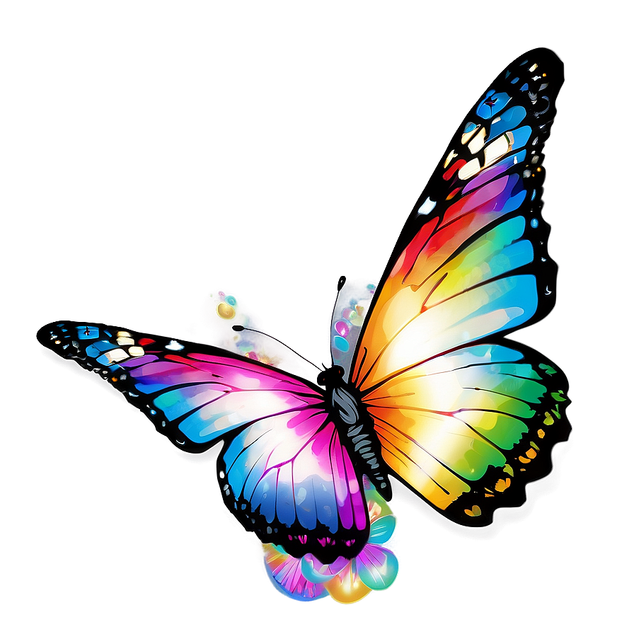 Download Rainbow Butterfly Effect Png 04292024 | Wallpapers.com