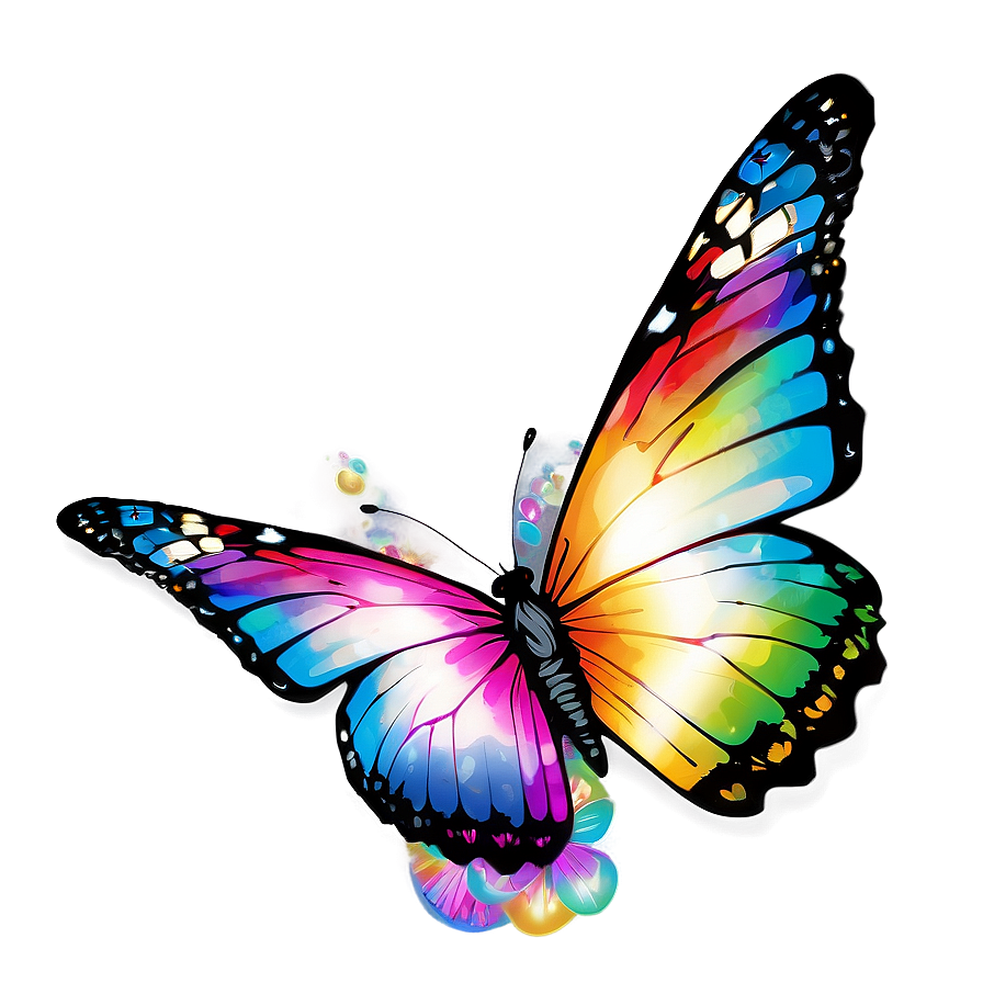 Rainbow Butterfly Effect Png 04292024 PNG