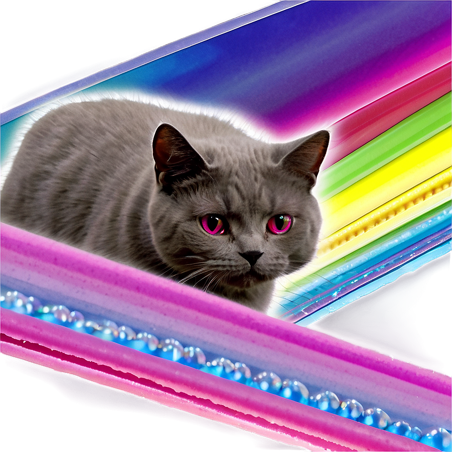 Rainbow Cat Fantasy Png B PNG