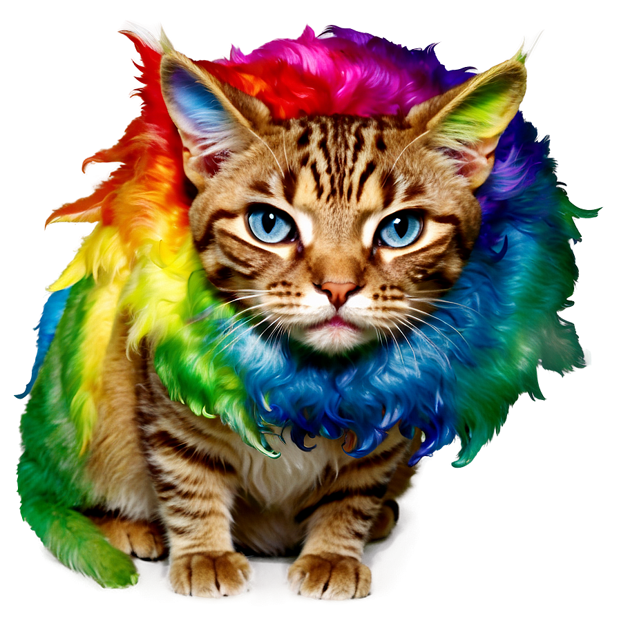 Rainbow Cat Fantasy Png C PNG
