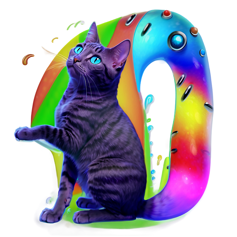 Rainbow Cat Fantasy Png D PNG