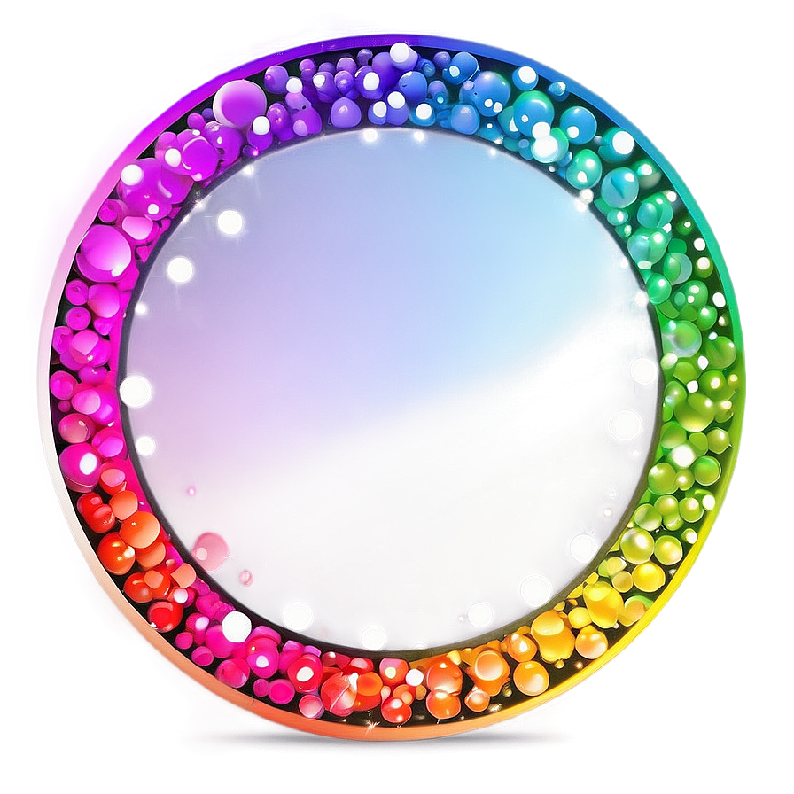 Rainbow Circle Bokeh Background Png 06262024 PNG