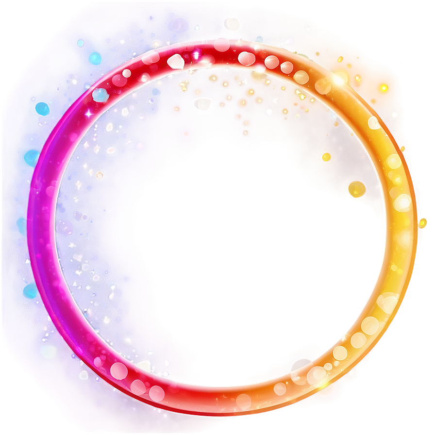 Rainbow Circle Bokeh Background Png 06262024 PNG