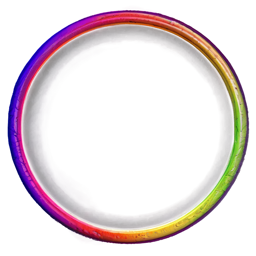 Rainbow Circle Frame Png 04292024 PNG
