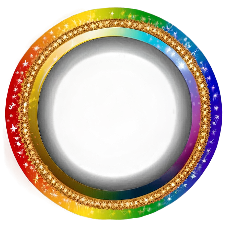 Rainbow Circle With Sparkles Png 22 PNG