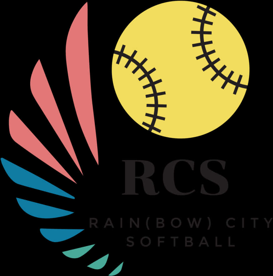 Rainbow City Softball Logo PNG