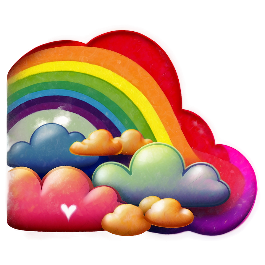 Rainbow Cloud Emoji Png Wqb21 PNG