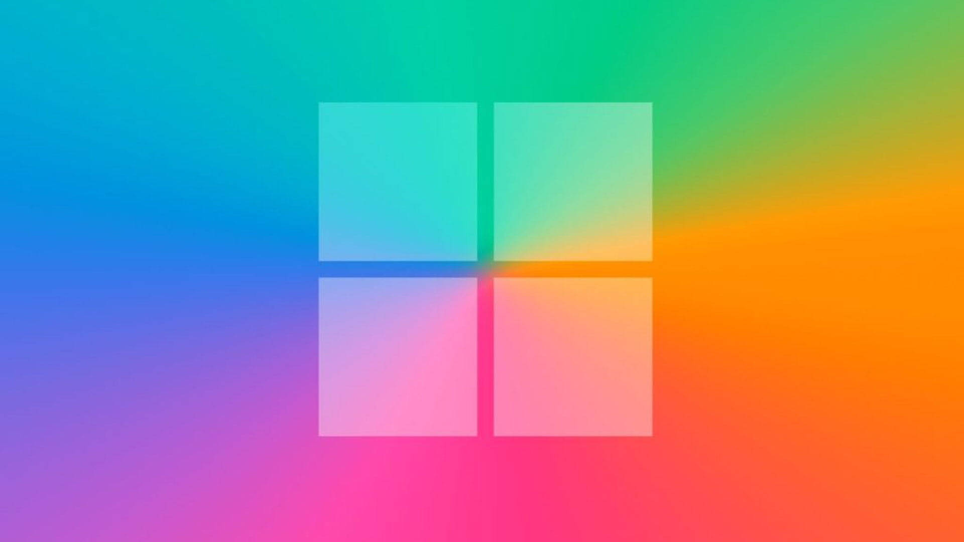 Rainbow Color Windows 11 Logo Wallpaper