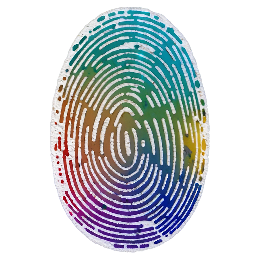 Rainbow Colored Fingerprint Png 05242024 PNG