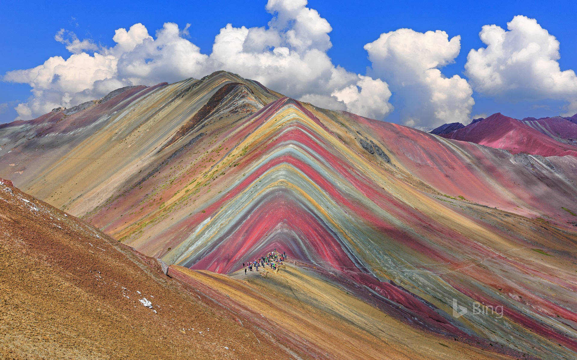 Rainbow Colored Mountain In Cusco Peru Wallpaper