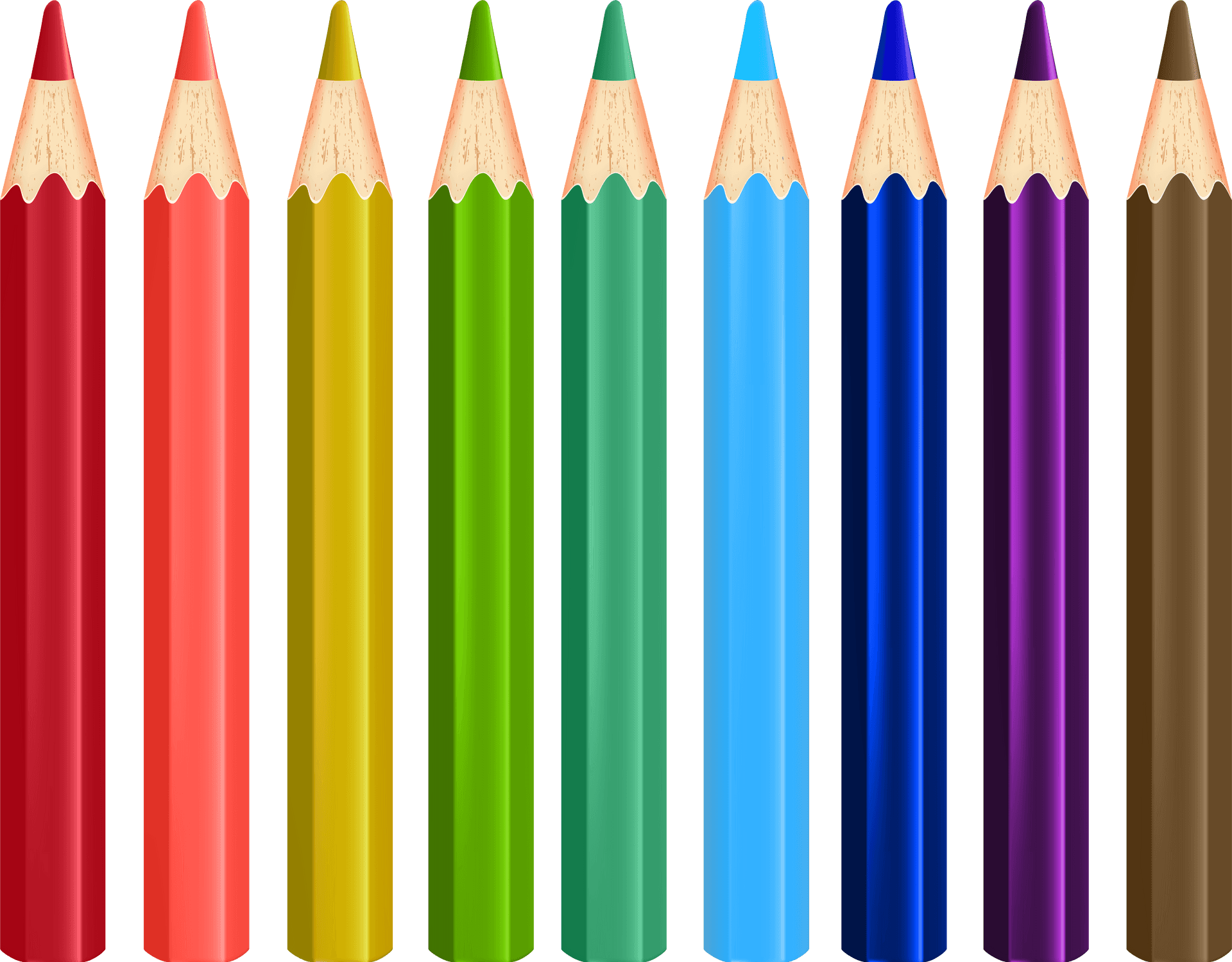 Download Rainbow Colored Pencils Array | Wallpapers.com