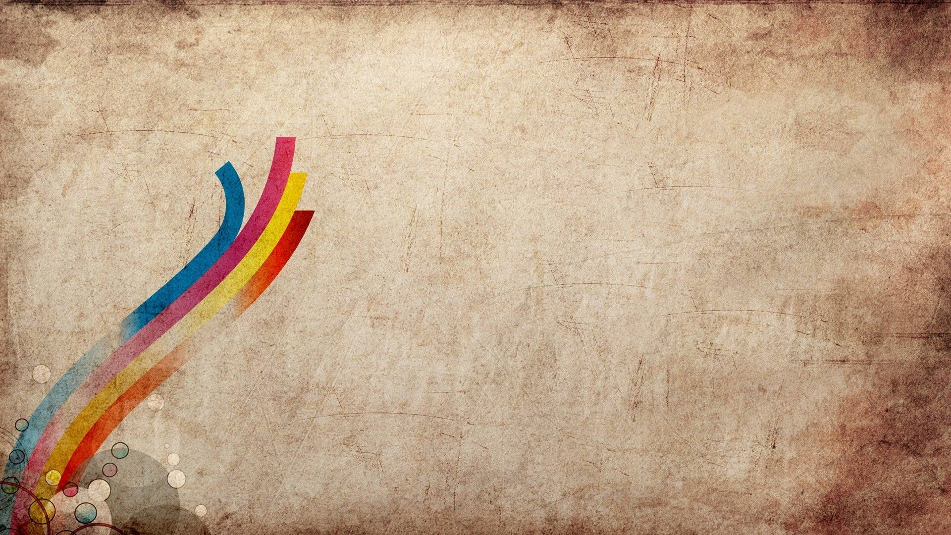 Rainbow Colors In Old Paper Background