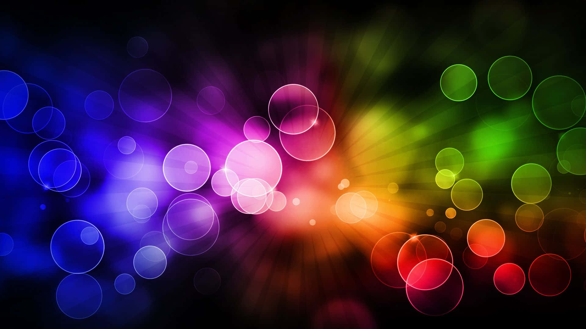 Colorful Lights On A Black Background