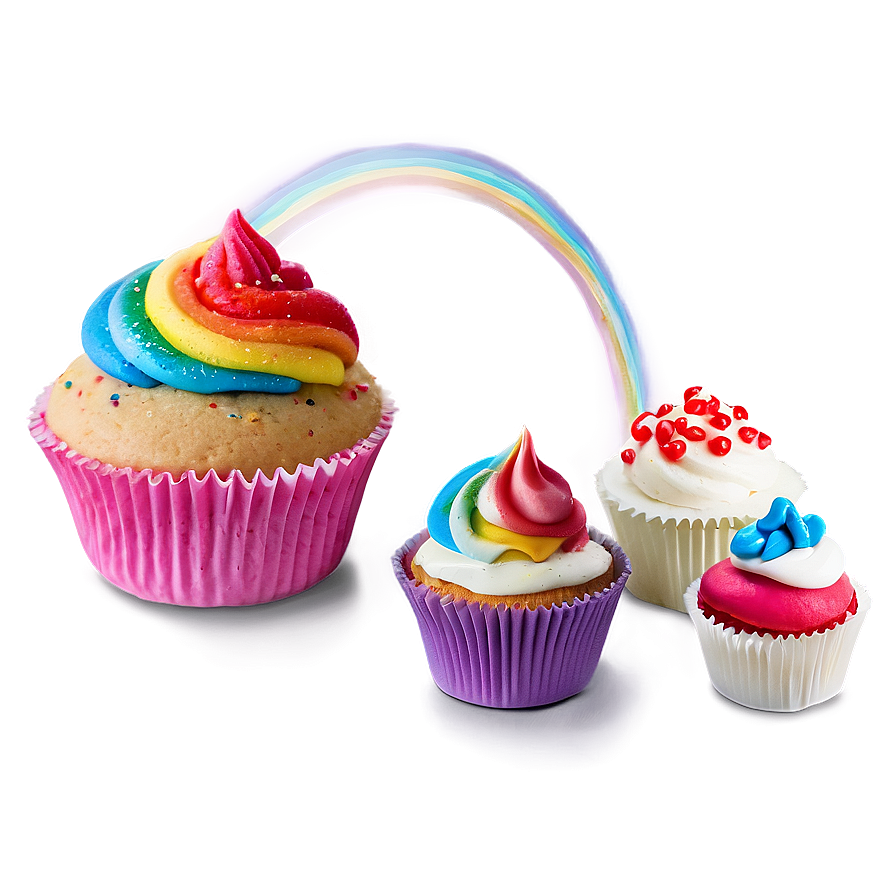 Download Rainbow Cupcake Png Wbw 5260