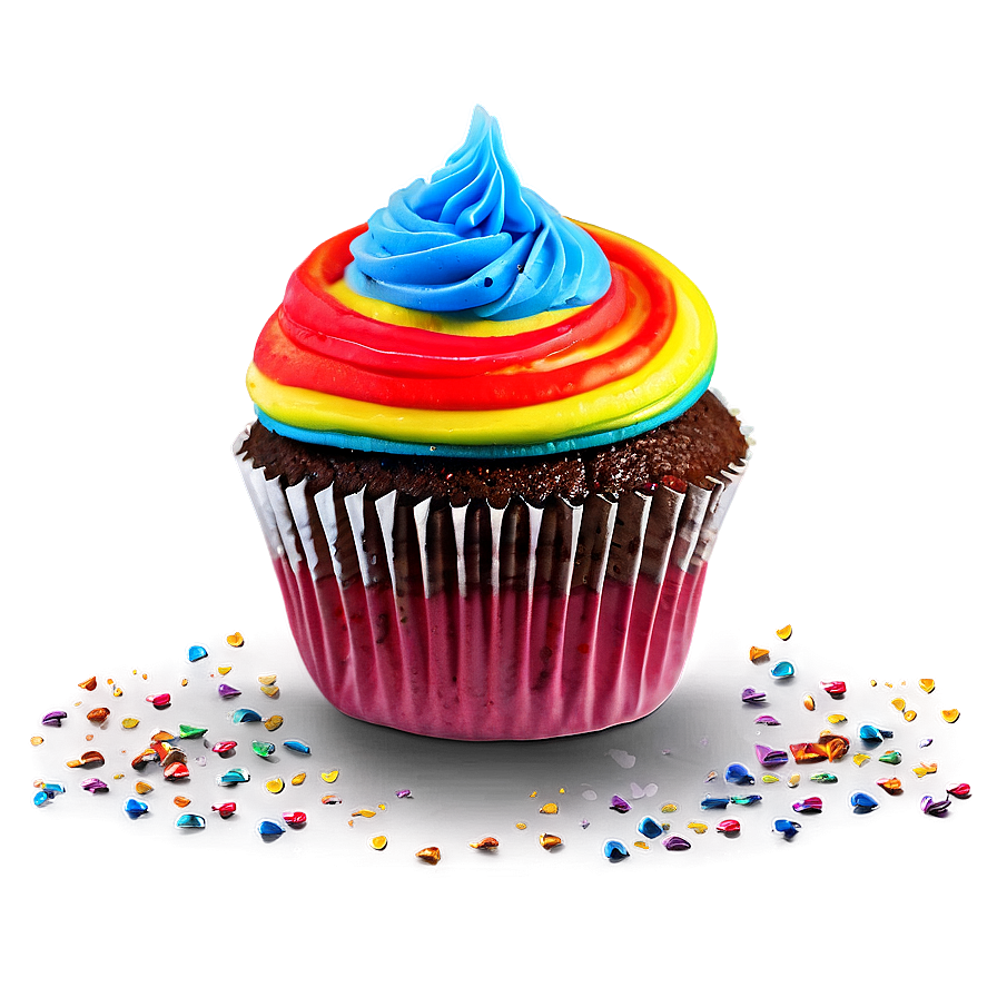 Rainbow Cupcakes Png Hqs30 PNG