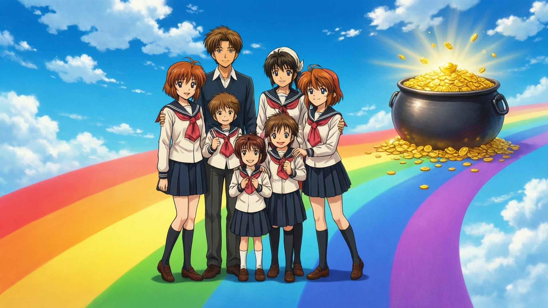 Rainbow Dango Bakgrunner