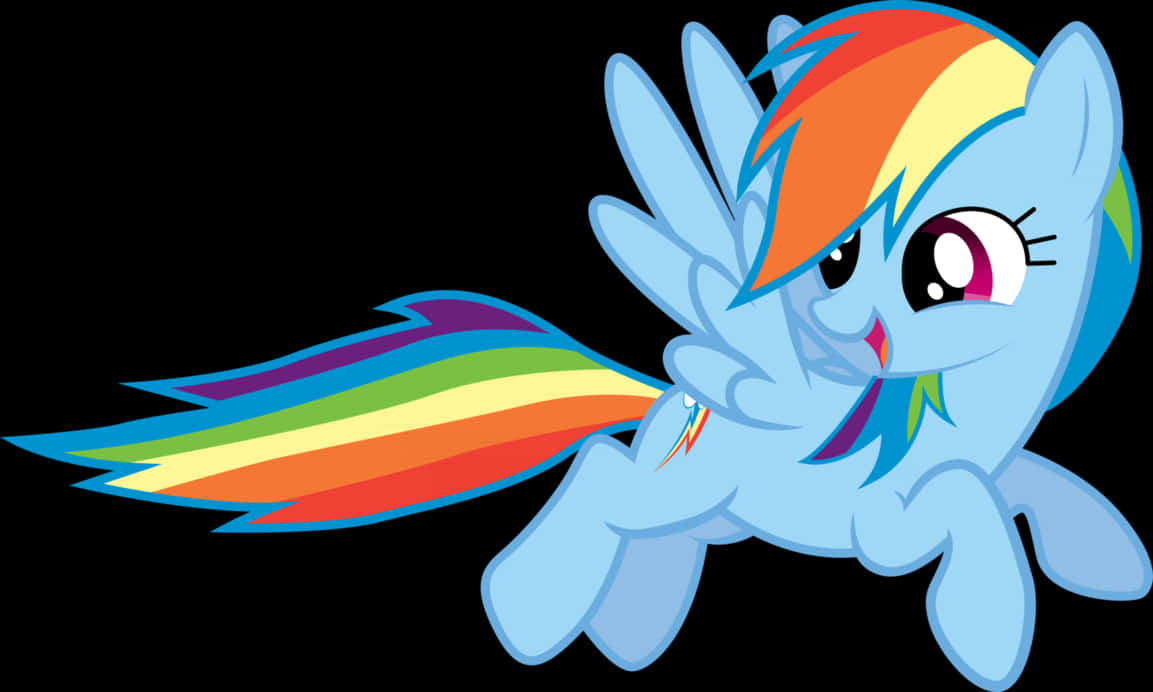 Rainbow Dash Flying My Little Pony PNG