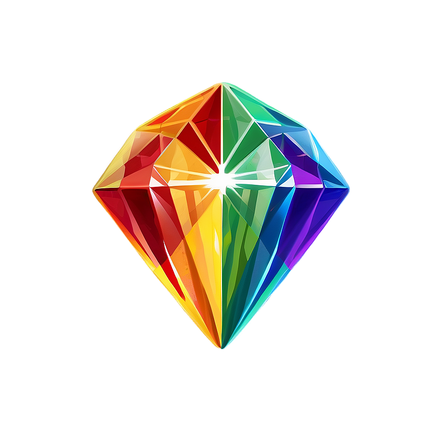 Rainbow Diamond Shine Png 04292024 PNG