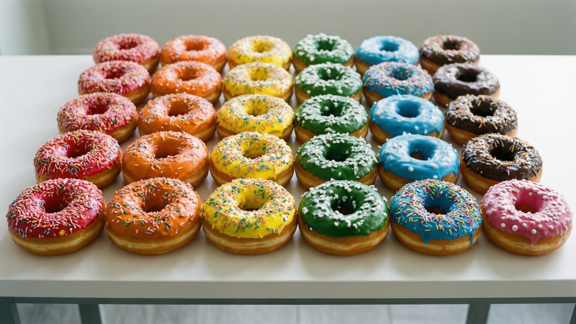 Regnbue Donut Array Wallpapers