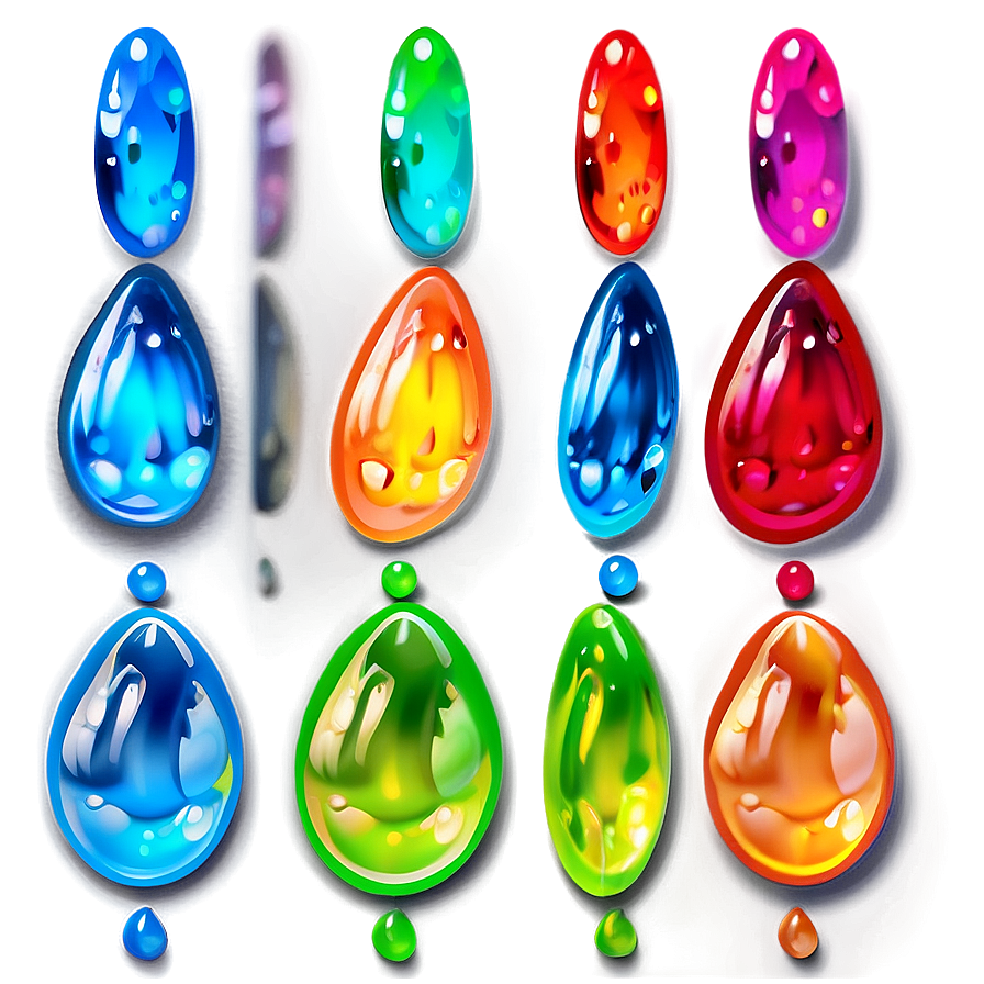 Rainbow Drops Effect Png Aeg61 PNG