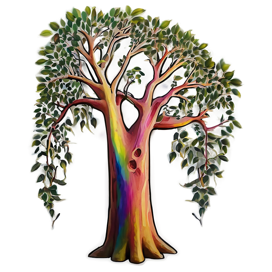Rainbow Eucalyptus Tree Png 05242024 PNG