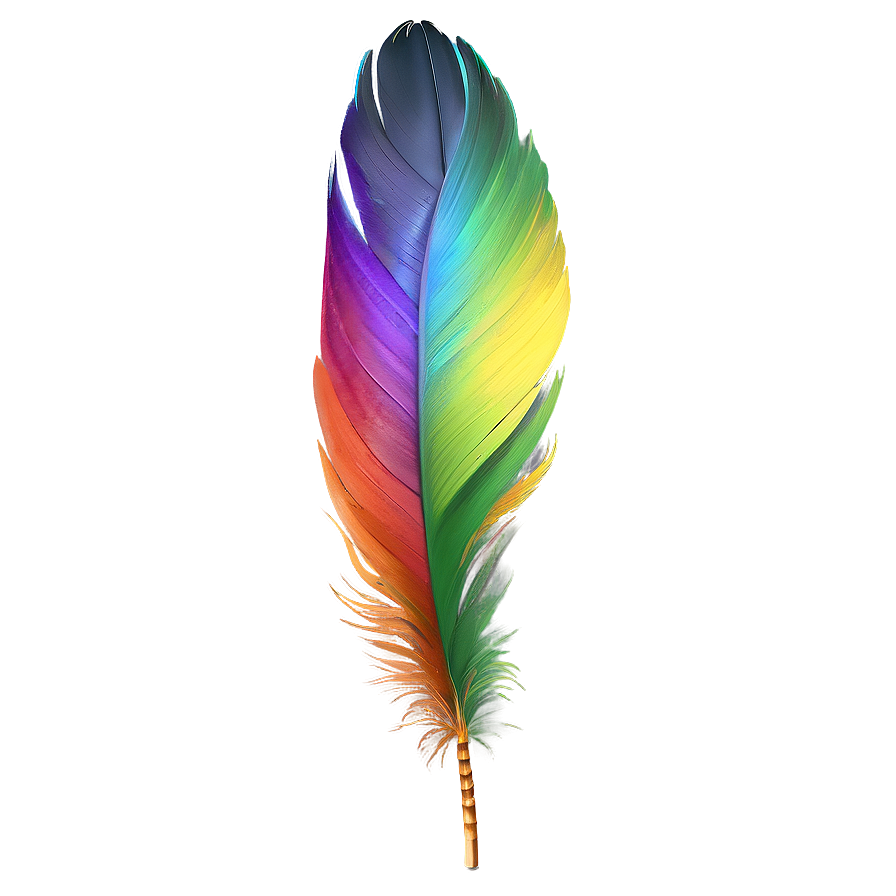 Download Rainbow Feather Plume Png 04292024 | Wallpapers.com