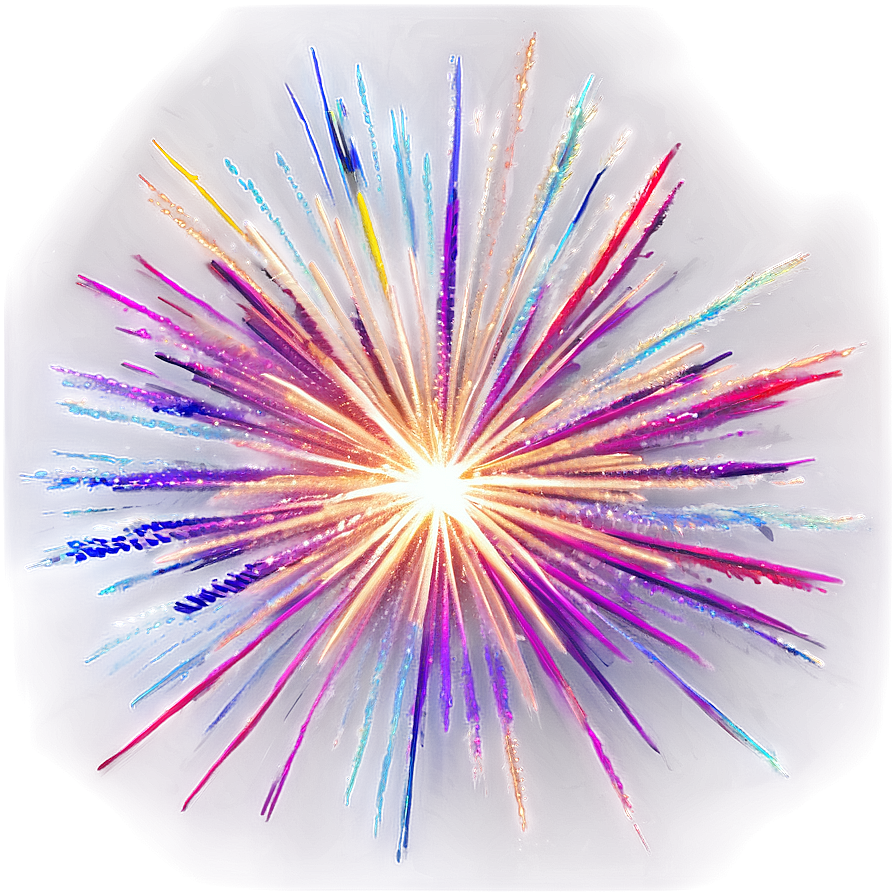 Rainbow Firework Burst Png 04292024 PNG