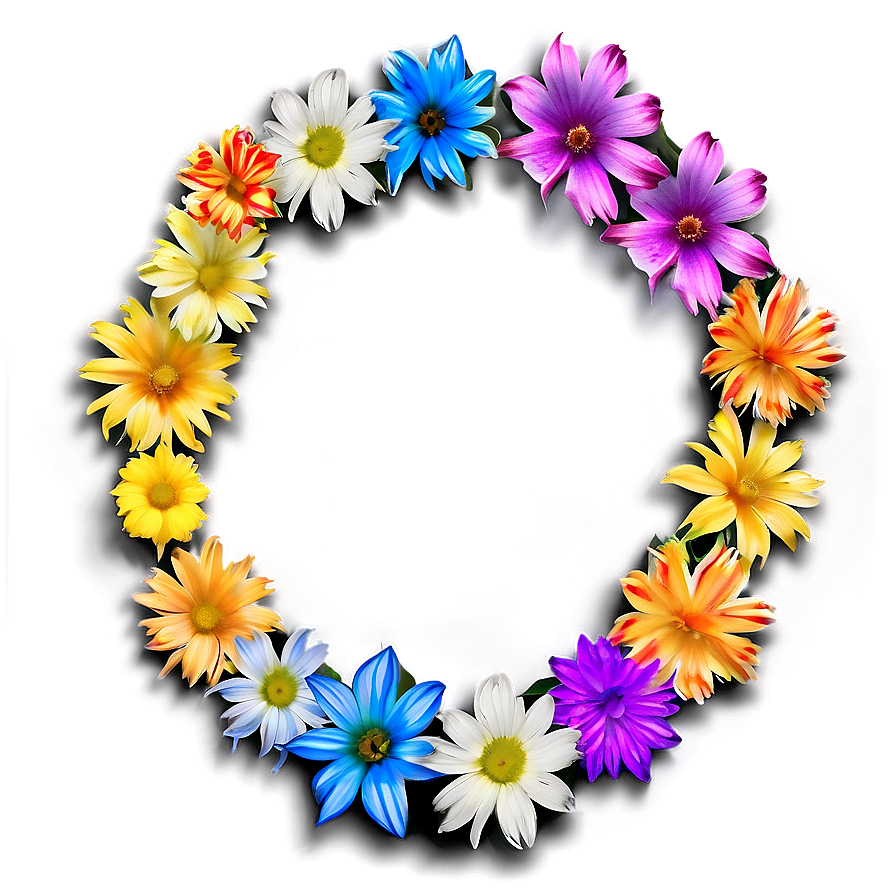 Rainbow Flower Circle Png Vph84 PNG