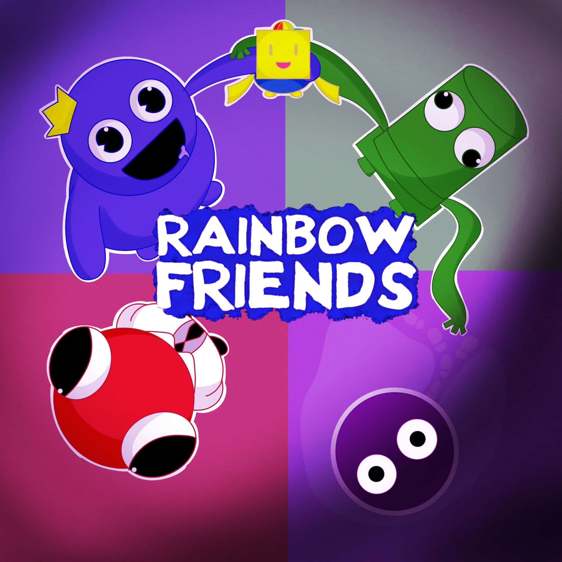 Rainbow Friends Characters Wallpaper