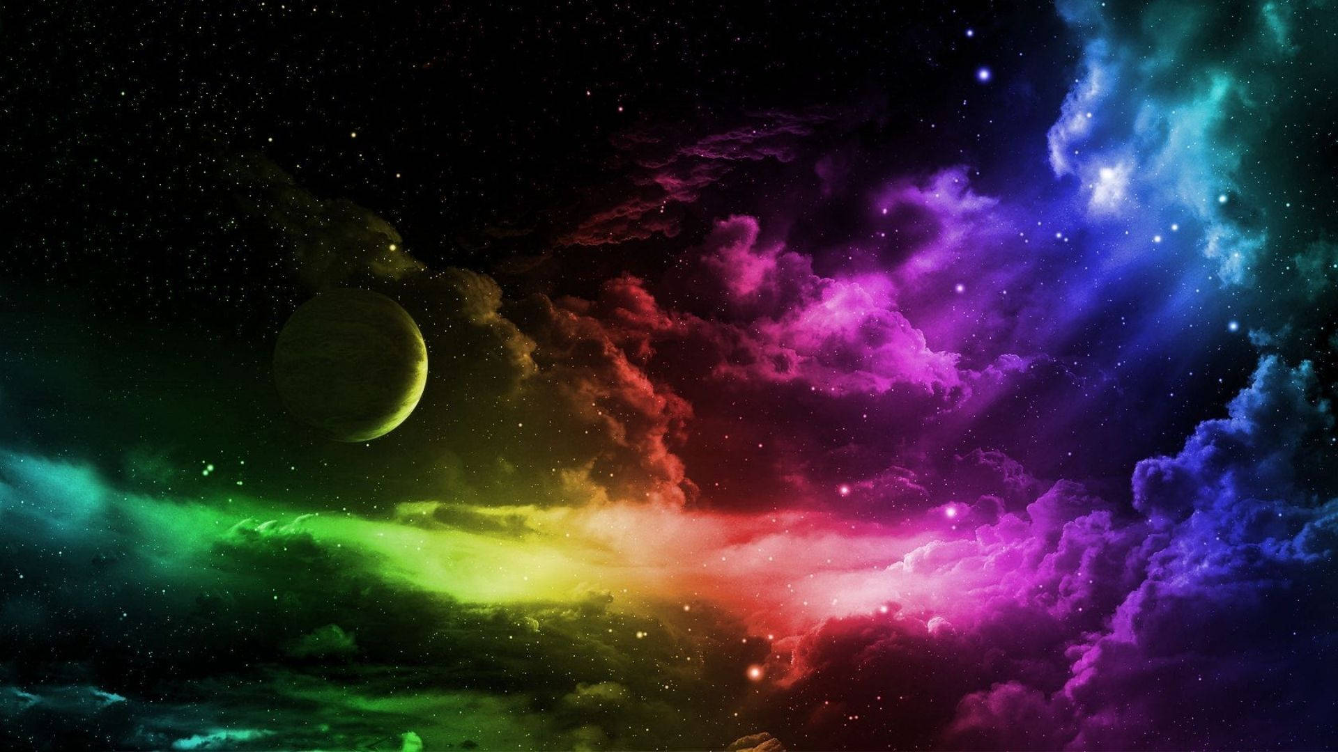 Rainbow Galaxy Background